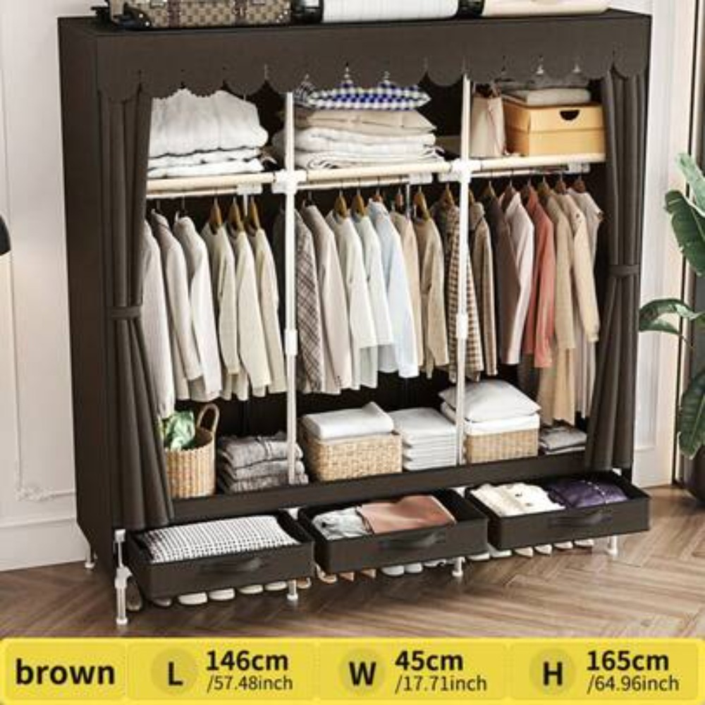 Armário Portátil Organizador d - Wardrobe Closet Portable Fabric Cover avaliação e preço