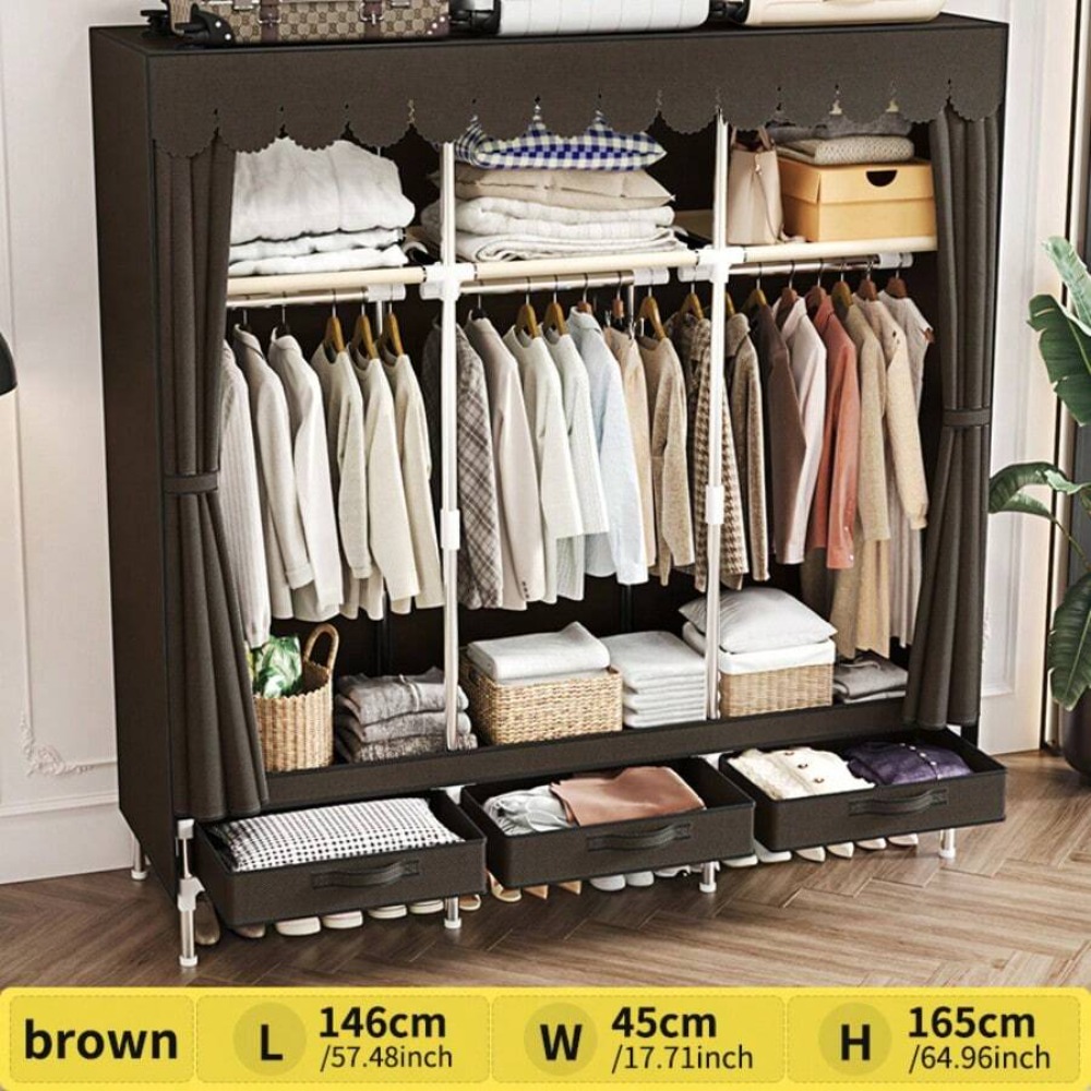 Armário Portátil Organizador d - Wardrobe Closet Portable Fabric Cover avaliação e preço