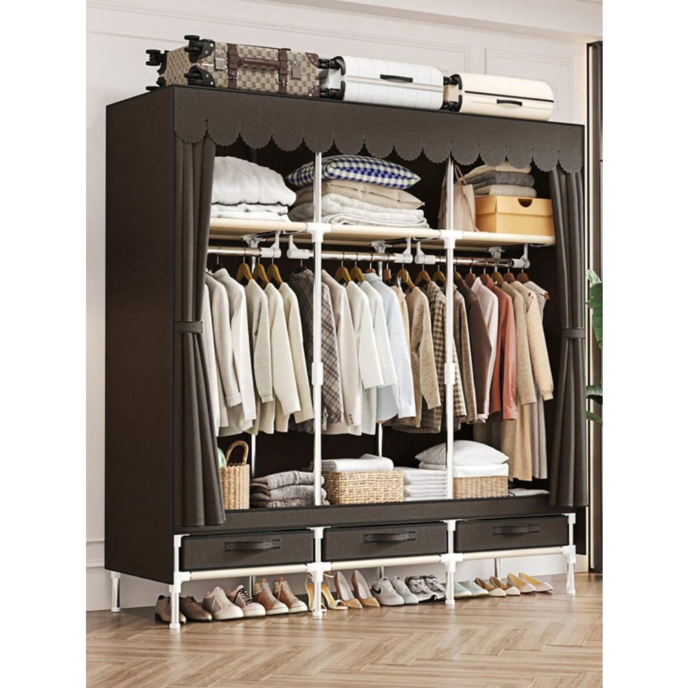 Armário Portátil Organizador d - Wardrobe Closet Portable Fabric Cover avaliação e preço
