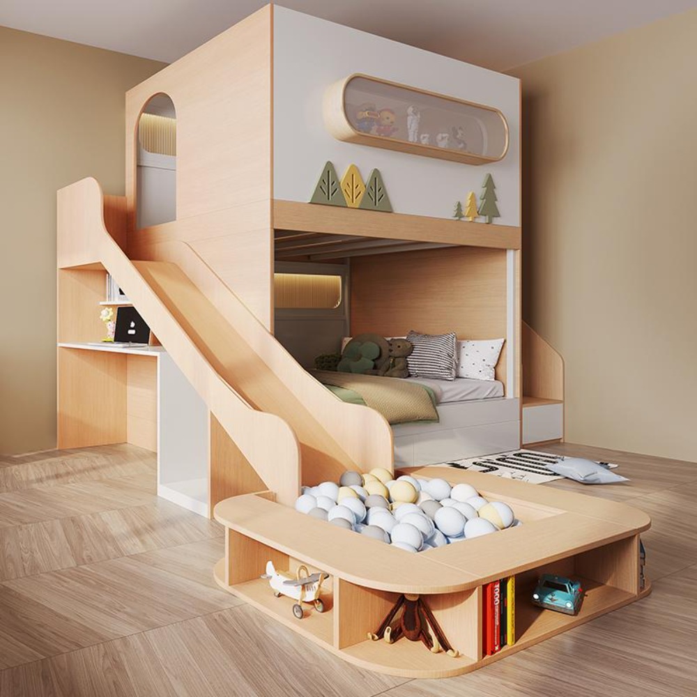 Cama Beliche Infantil Cápsula  - Bunk Bed With Stairs And Slide avaliação e preço