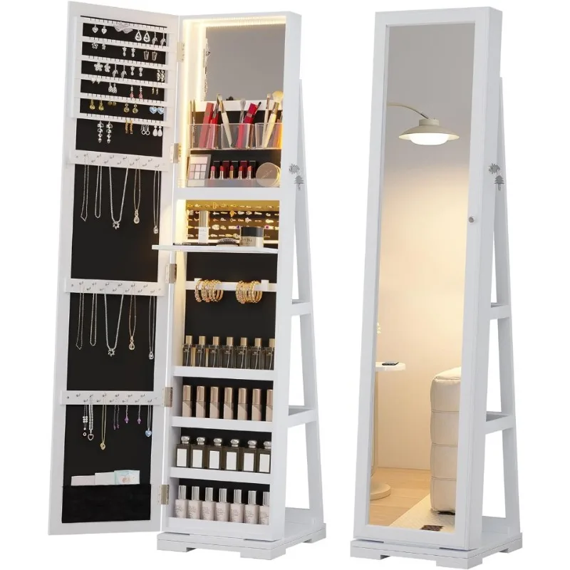 Armário de Joias com Espelho d - Full Length Mirror Jewelry Armoire avaliação e preço