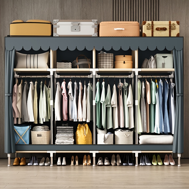 Organizador portátil do armári - Wardrobe Closet Portable Fabric Cover avaliação e preço