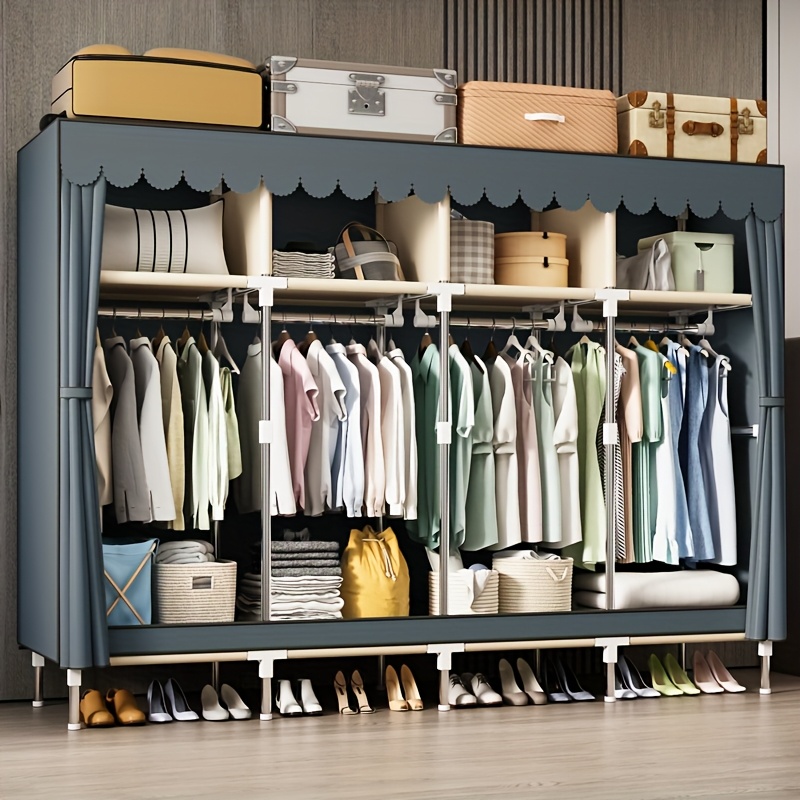 Organizador portátil do armári - Wardrobe Closet Portable Fabric Cover avaliação e preço