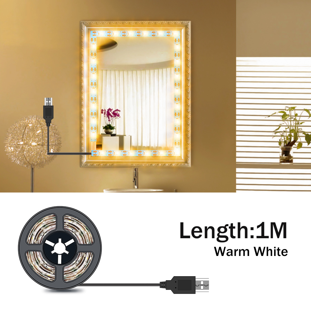 Dc5v led espelho de maquiagem  - Dressing Table Vanity With Lighted Mirror avaliação e preço