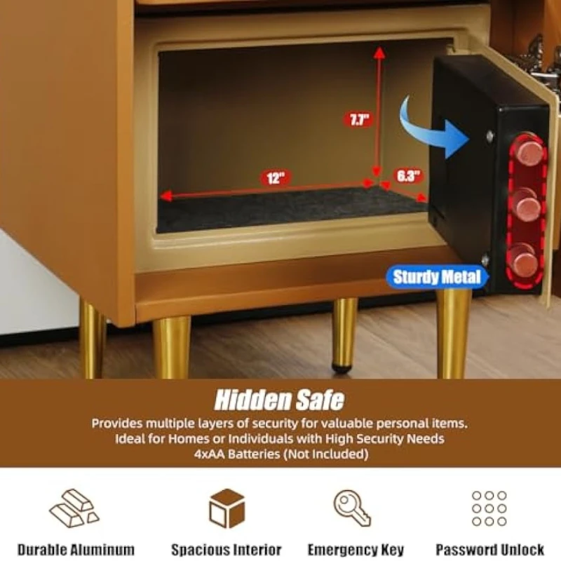 Mesa de cabeceira inteligente  - Solid Wood Nightstand 2 Drawers avaliação e preço