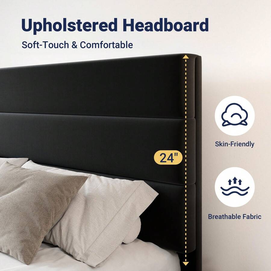 Estrutura de Cama Plataforma T - King Size Bed Frame With Storage Drawers avaliação e preço