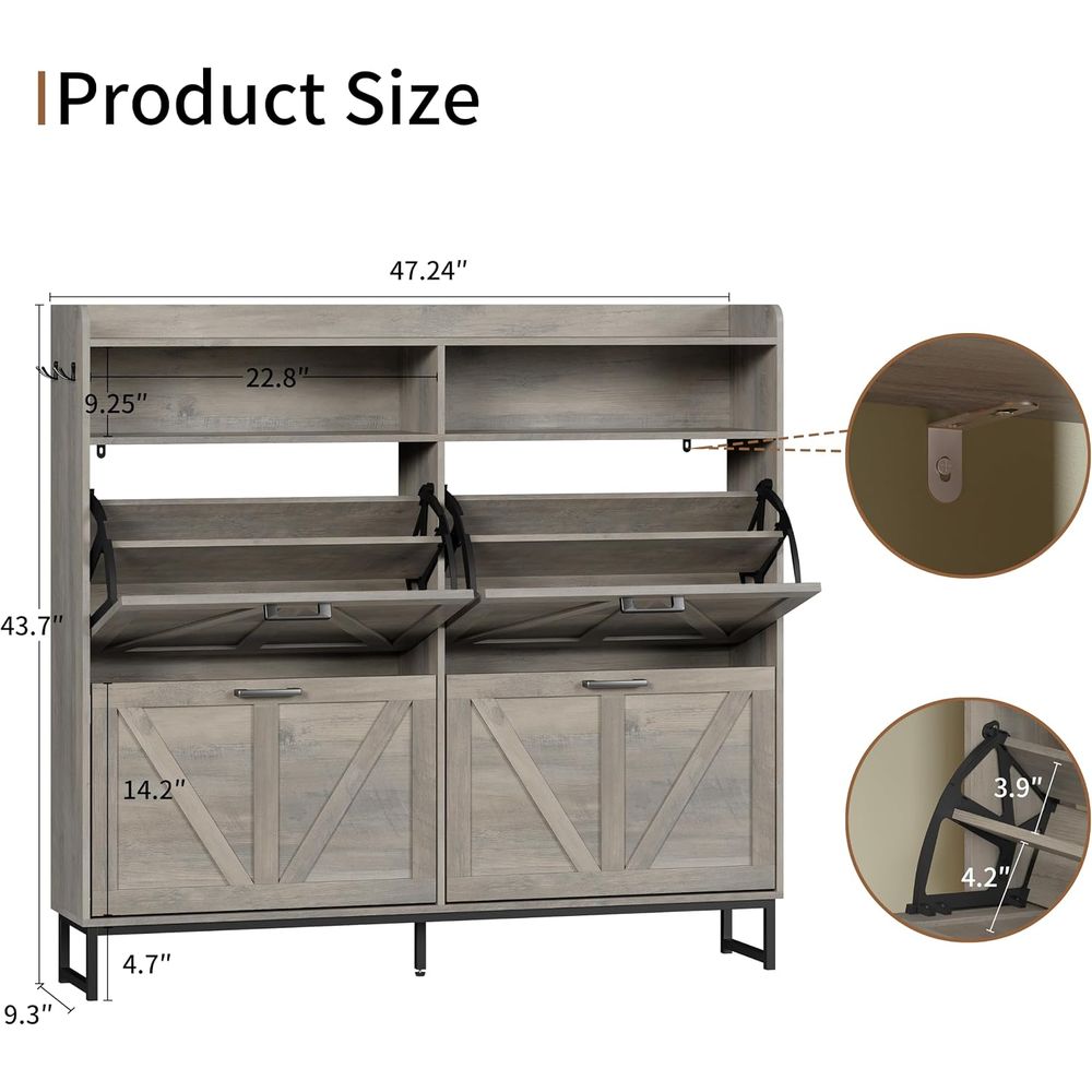Armário para armazenamento de  - Shoe Rack Cabinet Narrow Entryway avaliação e preço