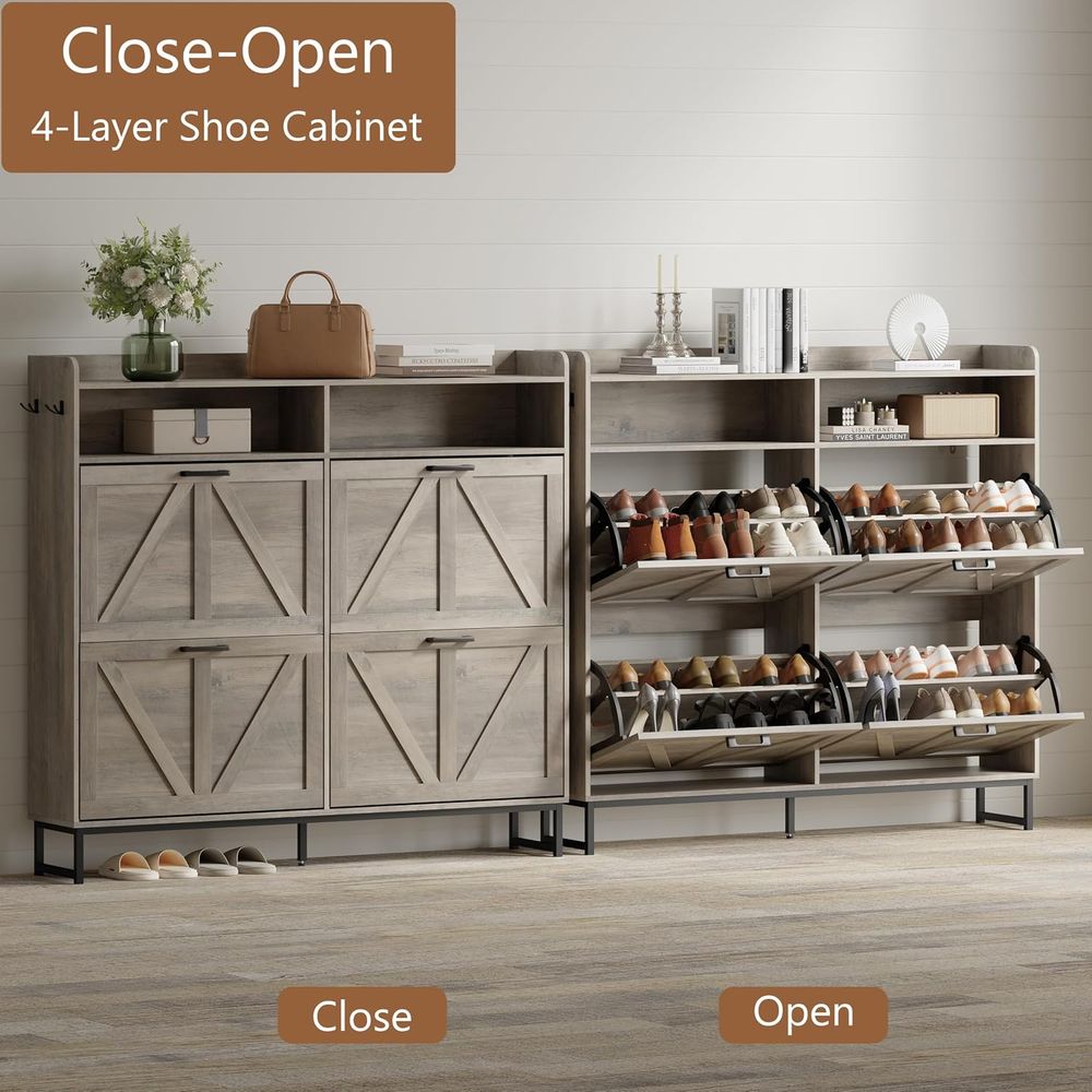 Armário para armazenamento de  - Shoe Rack Cabinet Narrow Entryway avaliação e preço