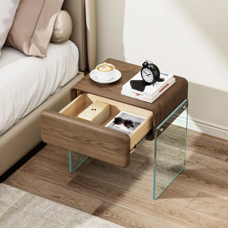 Mesa de Cabeceira com Gaveta,  - Solid Wood Nightstand 2 Drawers avaliação e preço