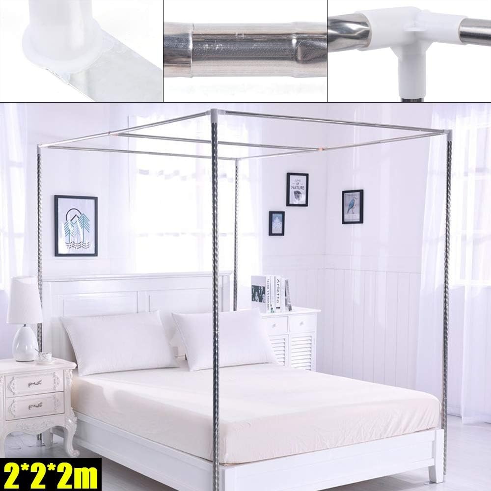 Estrutura de Cama com Dossel e - Canopy Bed Frame Metal Queen avaliação e preço