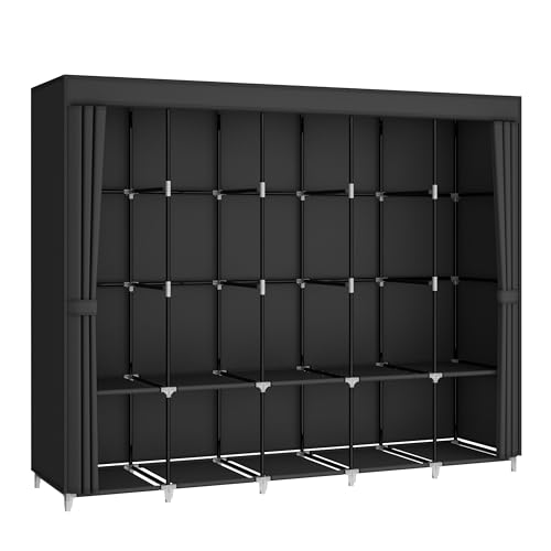 Guarda-roupa portátil de grand - Wardrobe Closet Portable Fabric Cover avaliação e preço