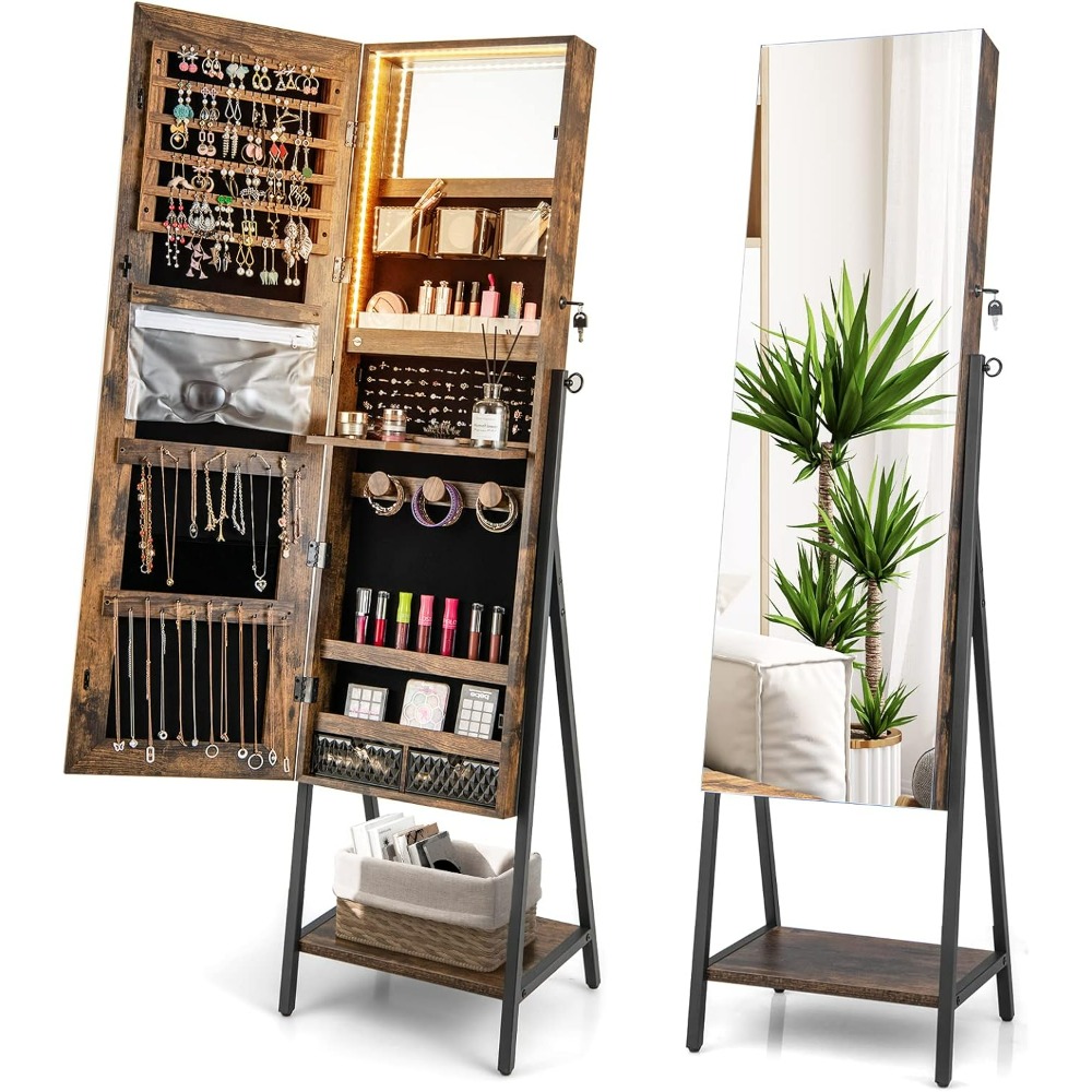 Armário de Joias CHARMAID com  - Full Length Mirror Jewelry Armoire avaliação e preço