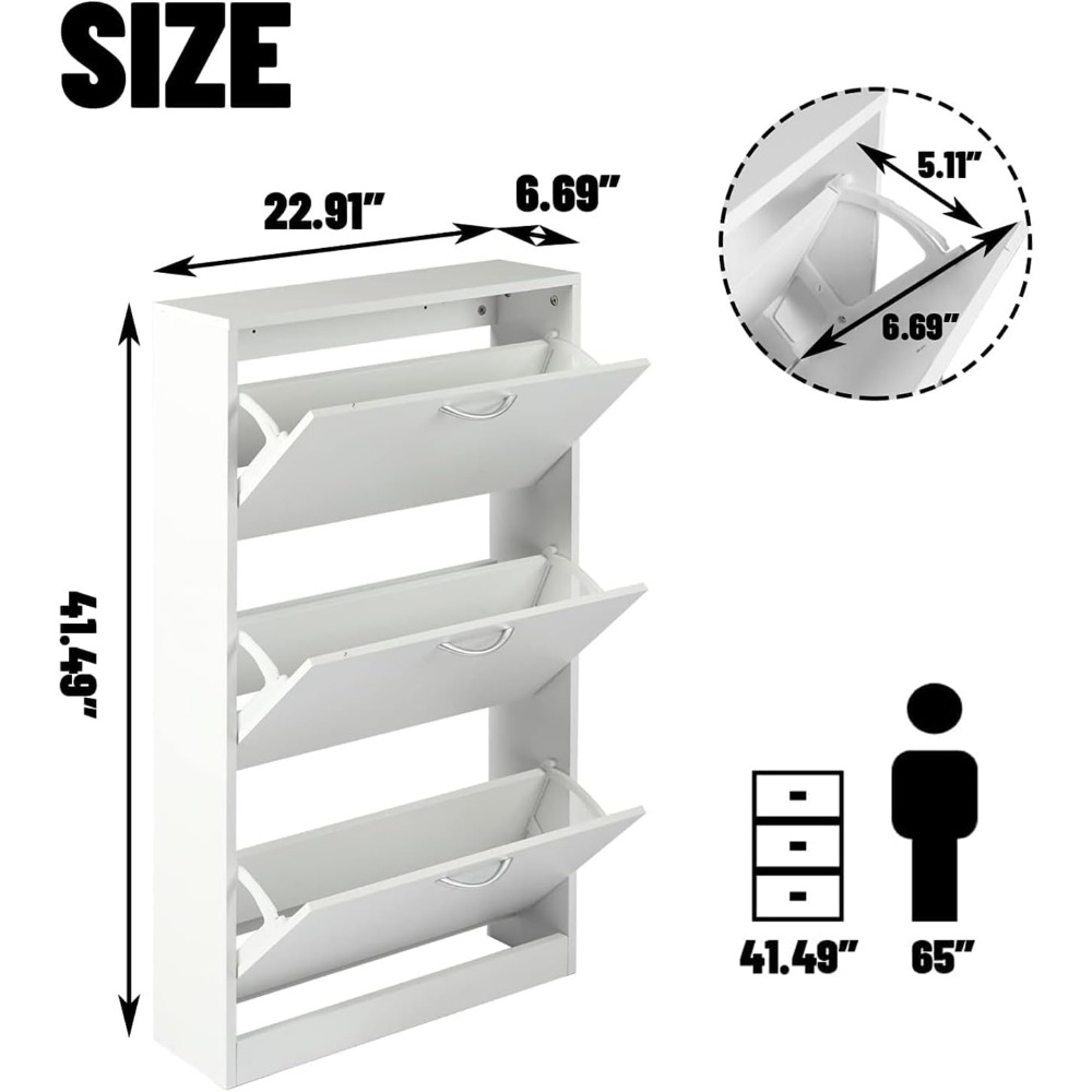 Armário de Sapatos Estreito pa - Shoe Rack Cabinet Narrow Entryway avaliação e preço
