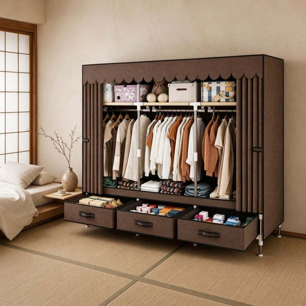 Guarda-Roupa Portátil com Estr - Wardrobe Closet Portable Fabric Cover avaliação e preço