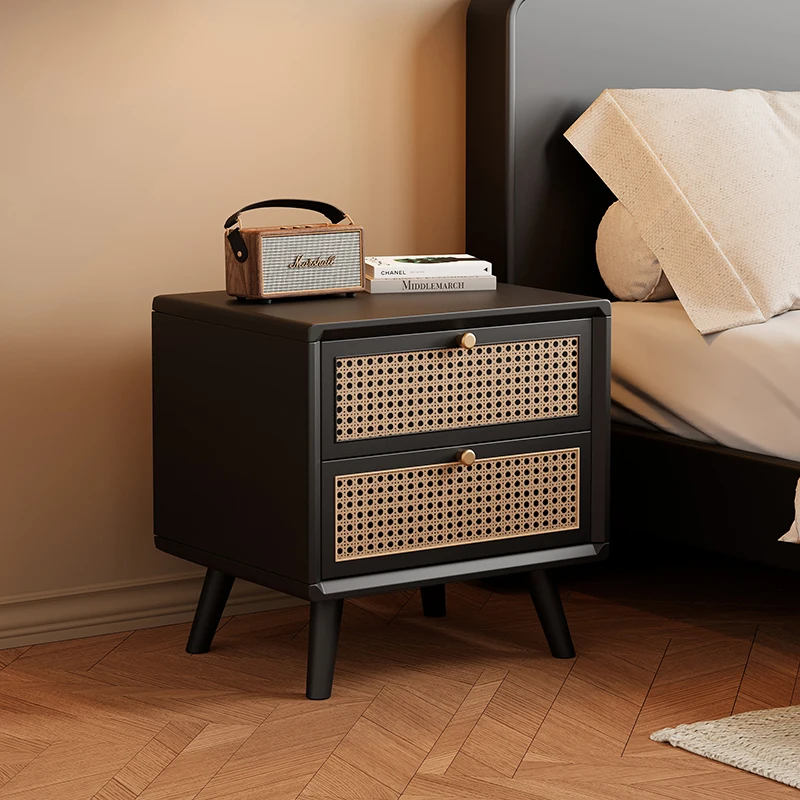 Mesa de Cabeceira de Madeira M - Solid Wood Nightstand 2 Drawers avaliação e preço
