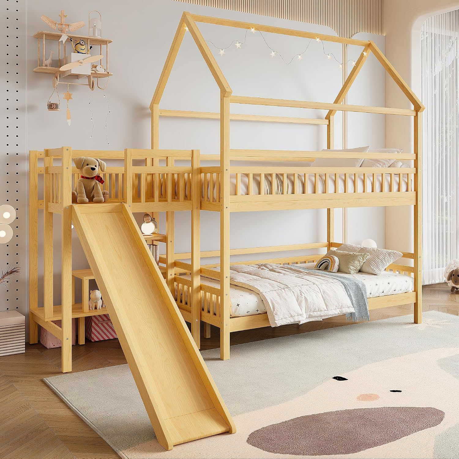 Beliche de Casal com Design de - Bunk Bed With Stairs And Slide avaliação e preço