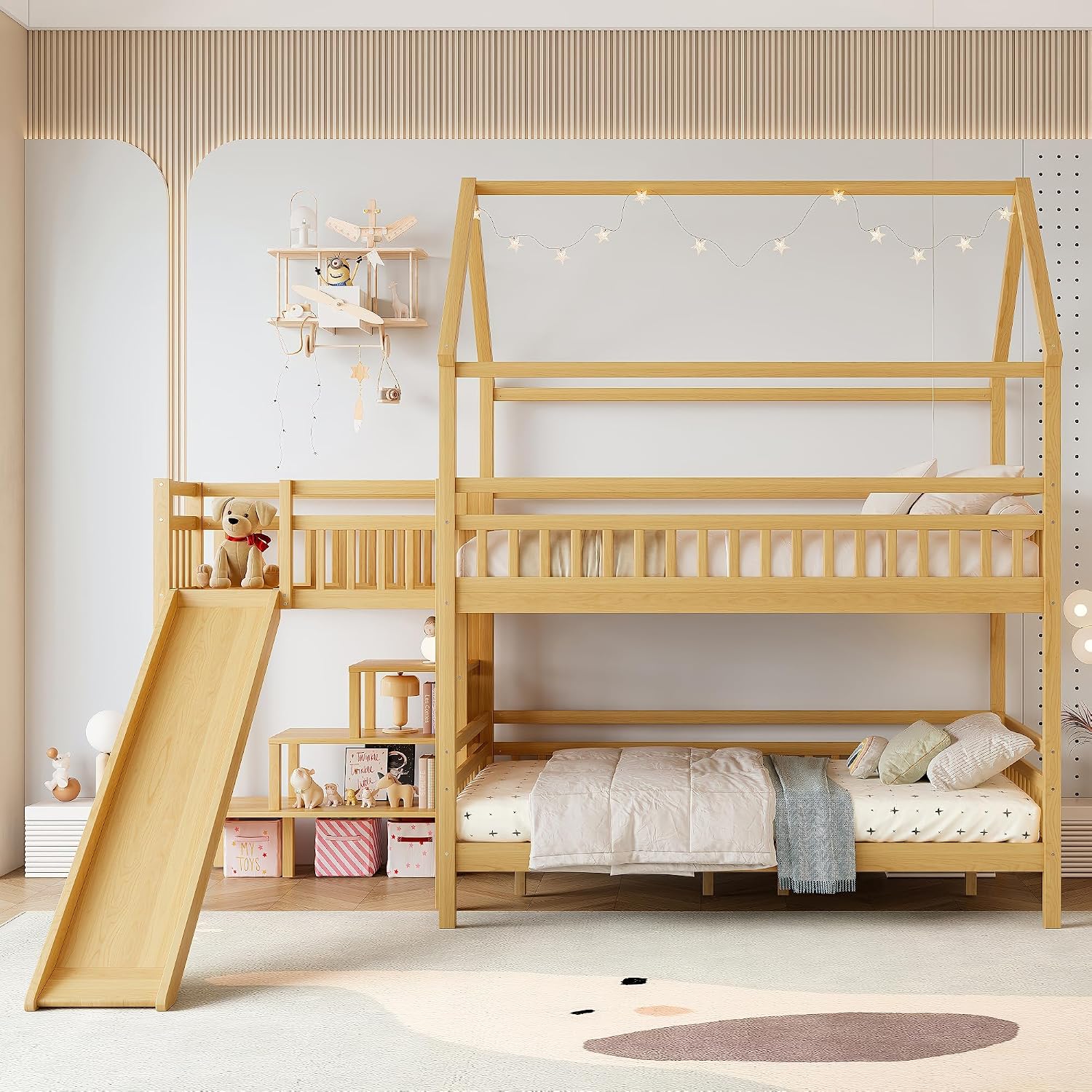 Beliche de Casal com Design de - Bunk Bed With Stairs And Slide avaliação e preço